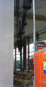 Elevatordele udpakkes og transpoteres.